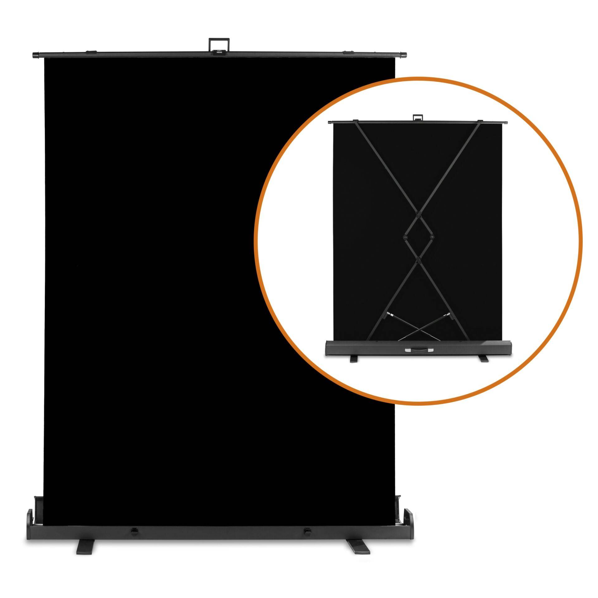 Walimex pro Roll-up Panel Hintergrund 155x200cm schwarz-1