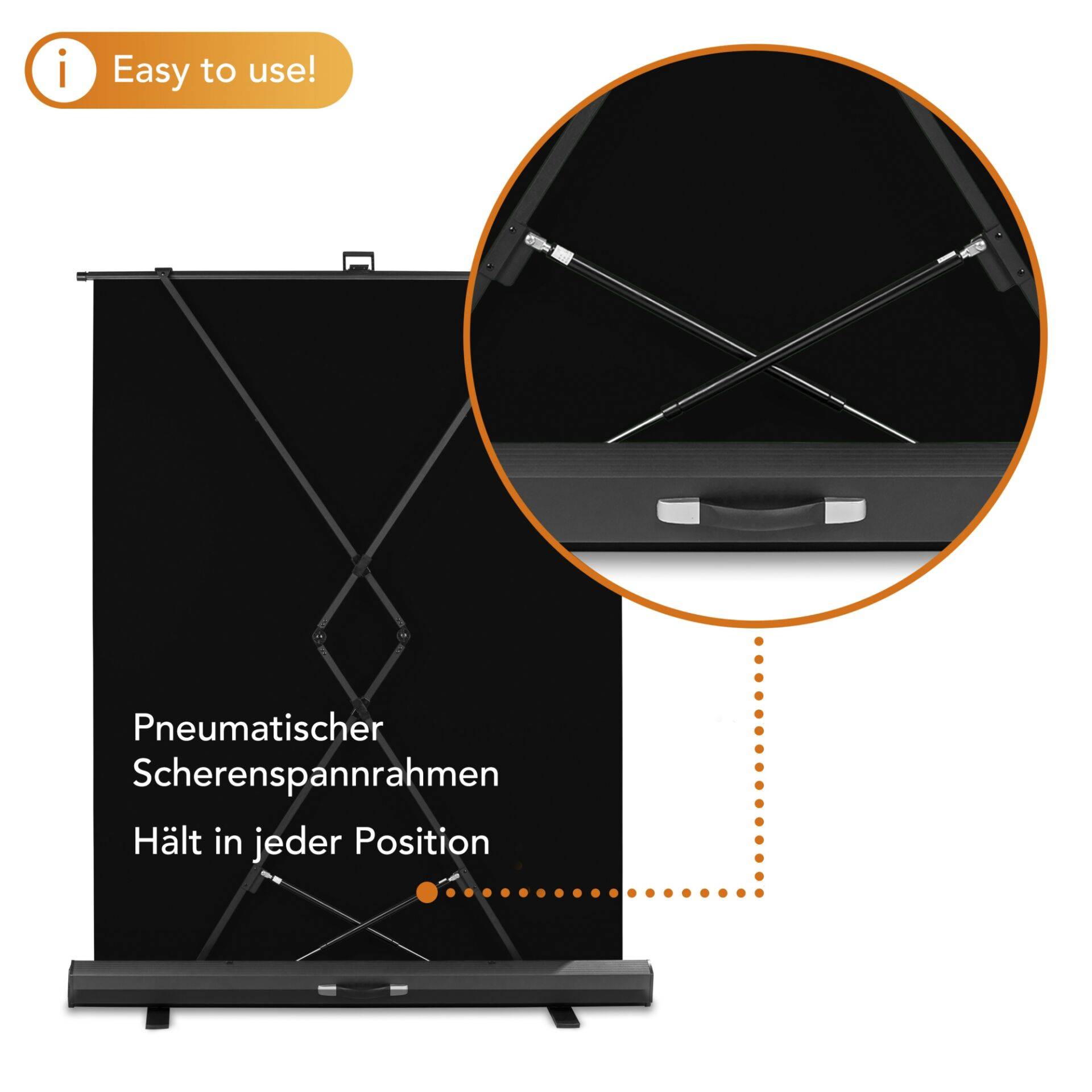 Walimex pro Roll-up Panel Hintergrund 155x200cm schwarz-3