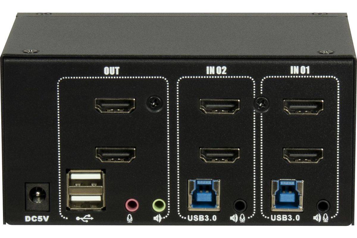 Inter-Tech h IPC Kvm Switch As-22Hus HDMI - KVM-Umschalter - 2-Port-3