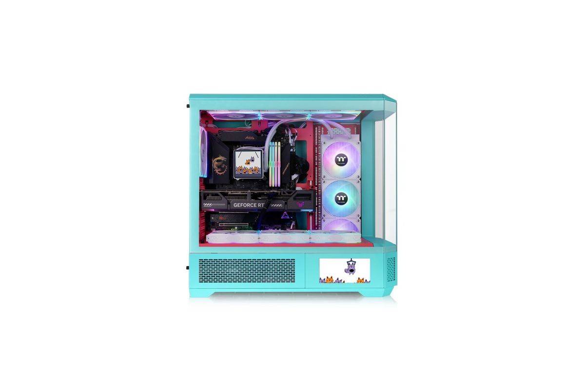 Thermaltake View 600 TG Mint Strawberry - Tower - ATX-1