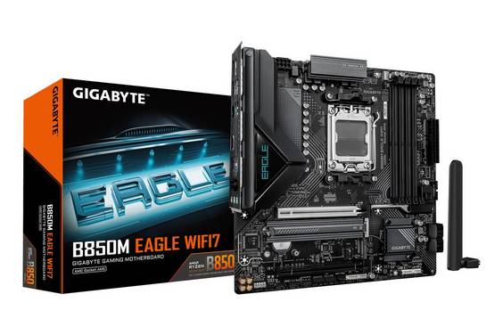 Gigabyte B850M EAGLE WIFI7 - Motherboard - micro ATX - Socket AM5 - AMD B850 Chipsatz - USB-C 3.2 Gen2, USB 3.2 Gen 2, U