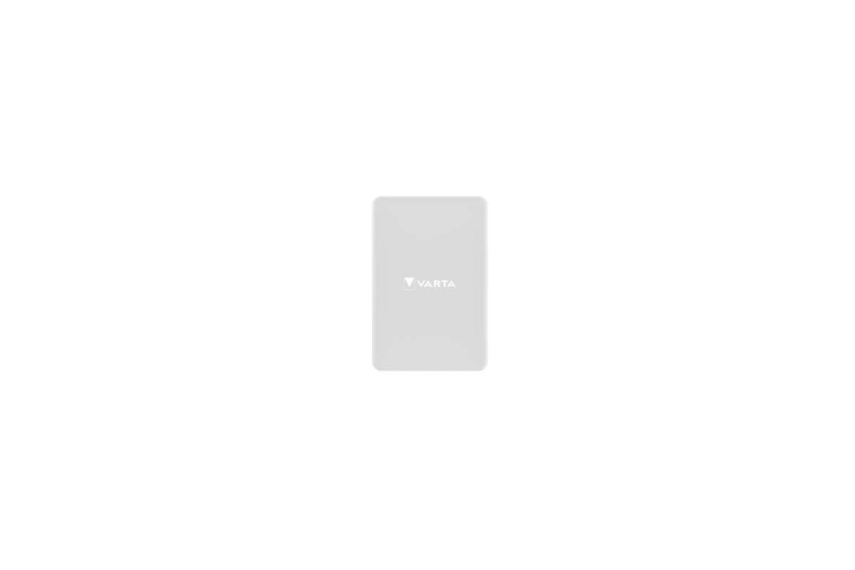 Varta Akku Powerbank Mag Pro, 5.000mAh, Wireless, weiss 1xUSB-C/1xUSB-C, Retail-Blister-0