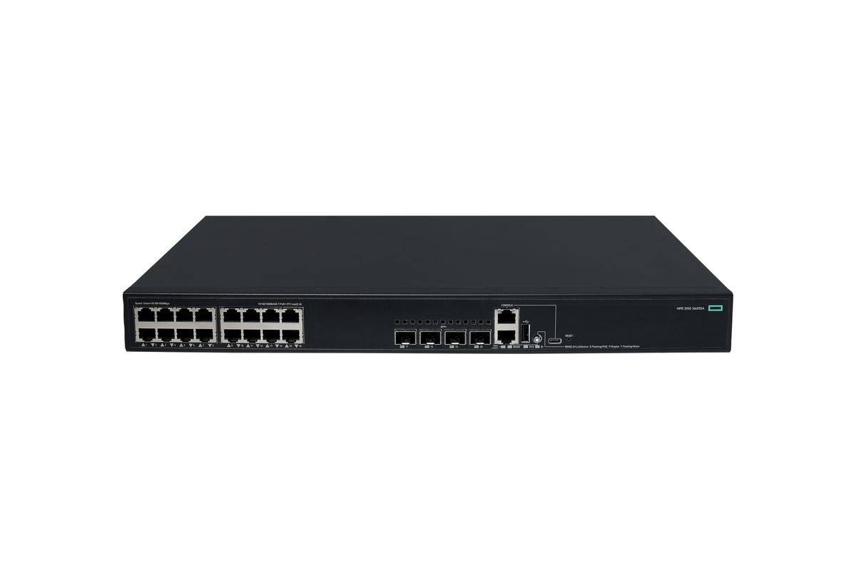 HPE Networking Comware 5150L 16p 10M/100M/1G PoE+ 4p SFP+ 1G/10G 248W Switch - Switch - L3 Lite - managed - 16 x 10/100/-0