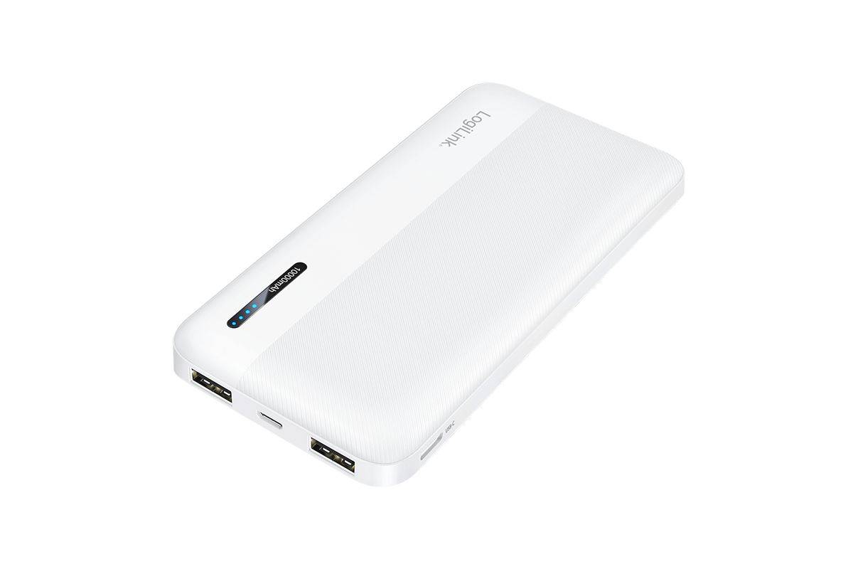 Logilink Mobile Power Bank, LiPo, 10.000 mAh, USB-C in/out, white Energie & USV Powerbanks-1