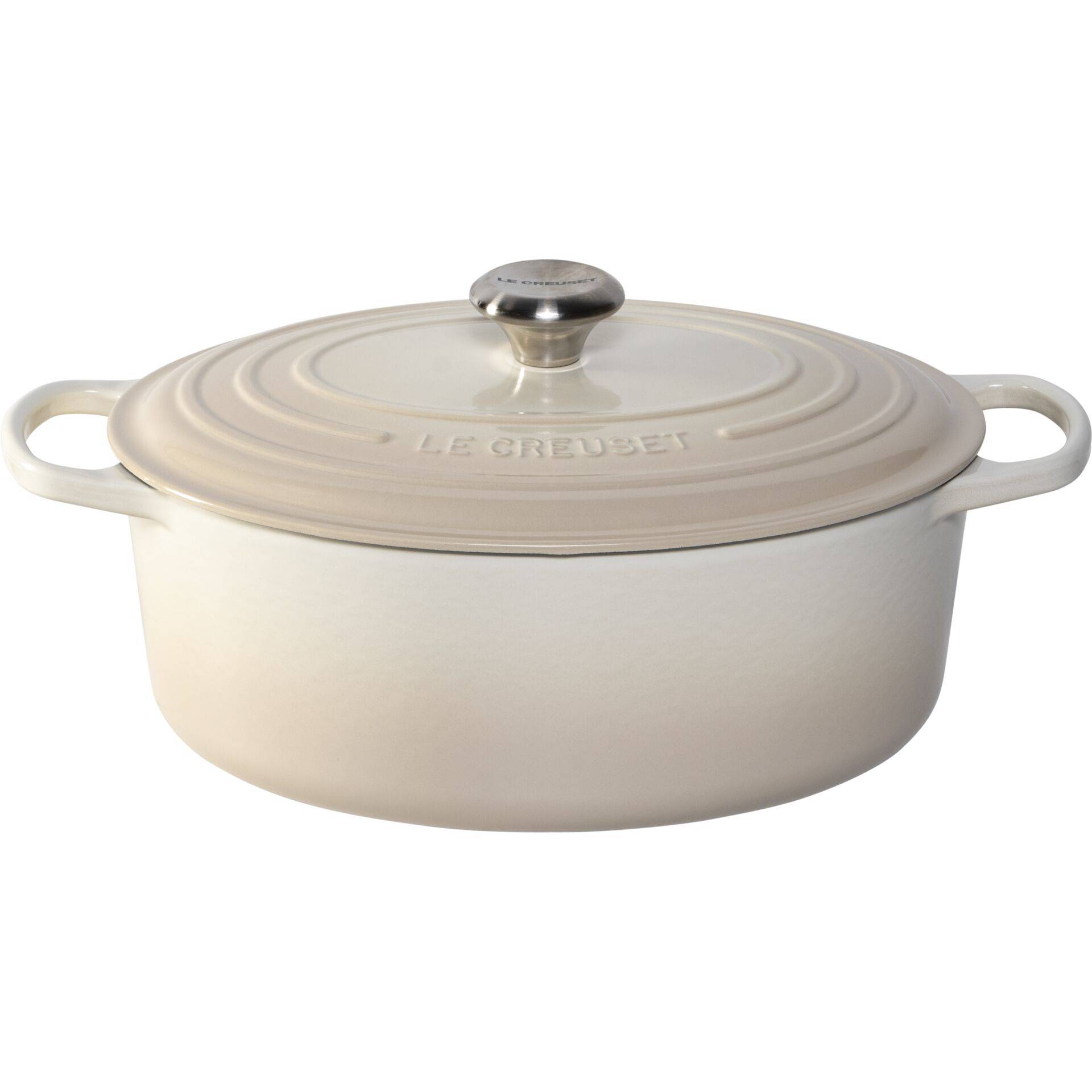 Le Creuset 21178317164430, 6,3 l, Oval, Cremefarben, Eisenguss, Emaille, Cremefarben-0