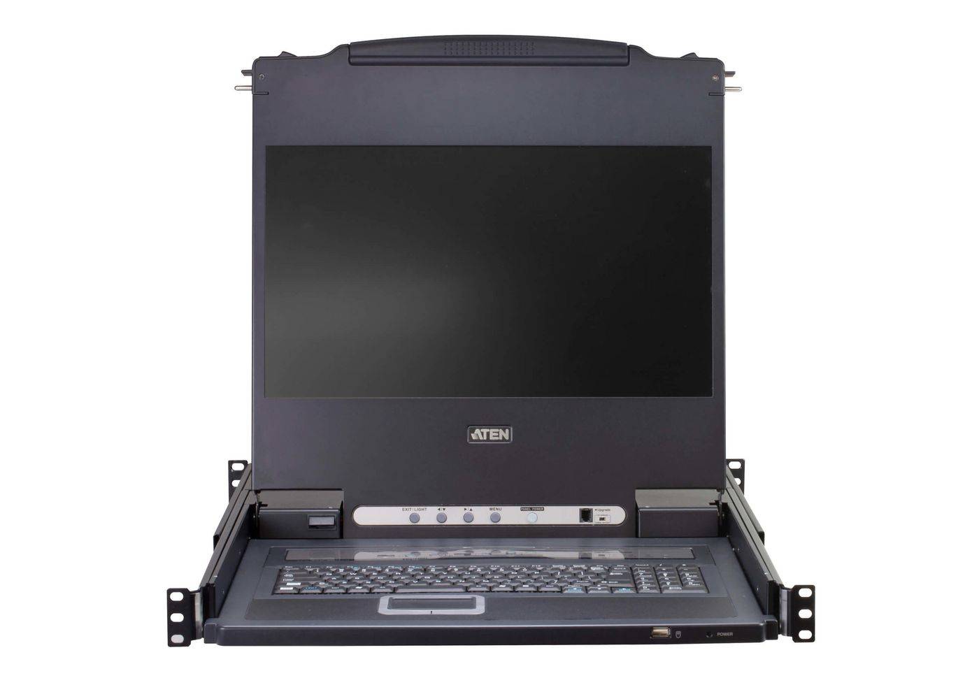ATEN CL5708M 43cm LCD KVM Switch, USB-PS/2,VGA, 8 Port, US-Layout KVM-Switches / PC-Shares VGA-3