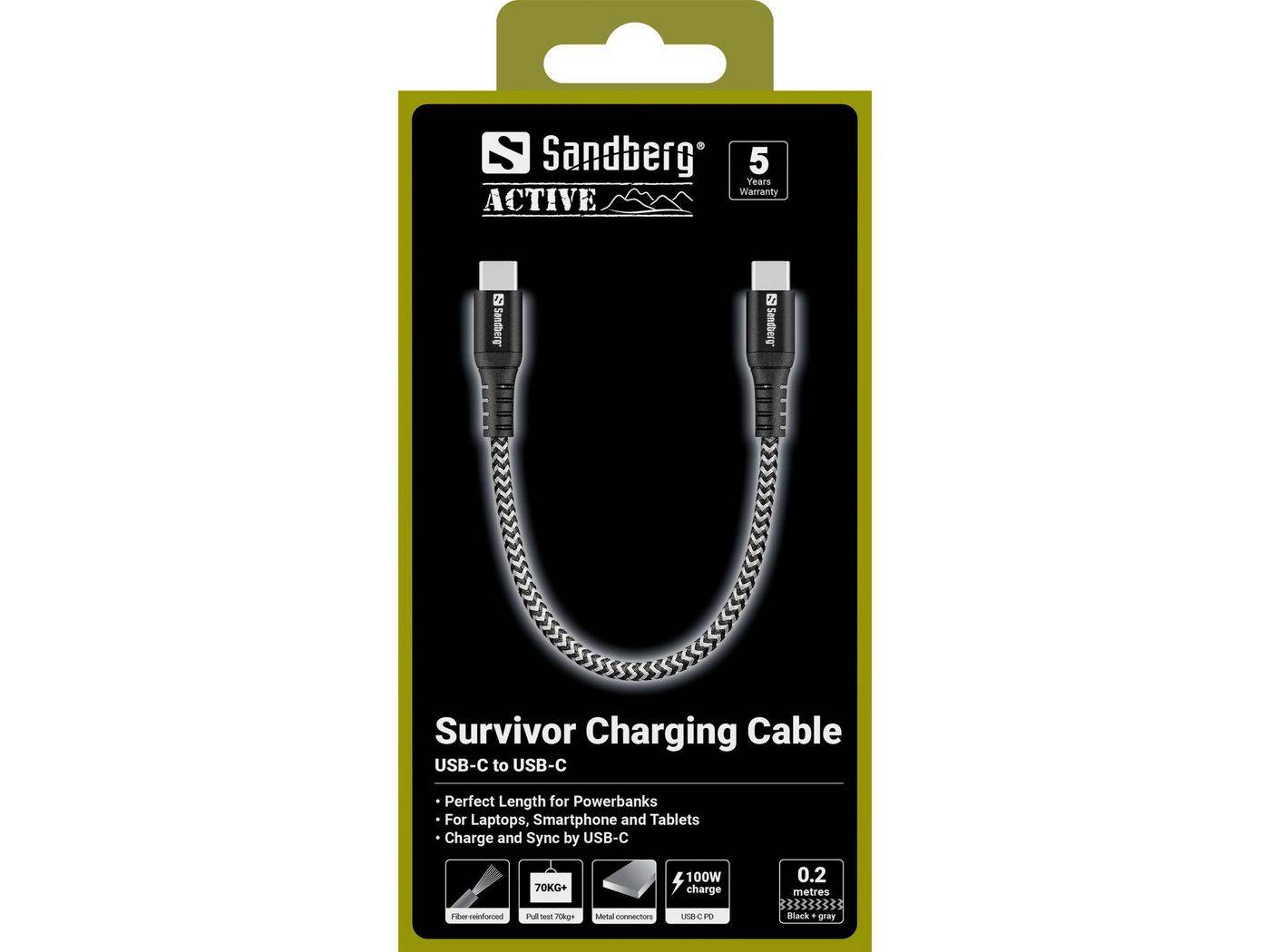 SANDBERG Survivor - USB-Kabel - 24 pin USB-C (M)-3