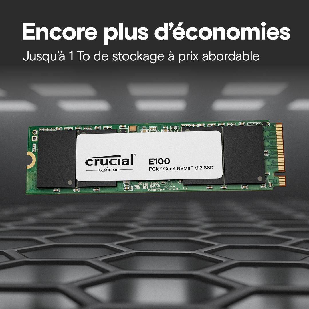 Crucial E100 - SSD - 2 TB - intern - M.2 2280 - PCIe 4.0 x4 (NVMe)-6