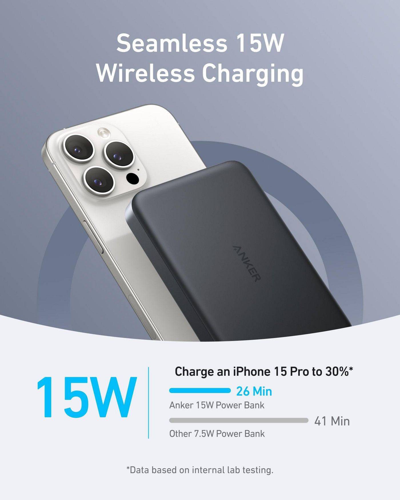 Anker MagGo Induktive Powerbank 10.000 mAh, 30W, Schwarz A1664H11-2