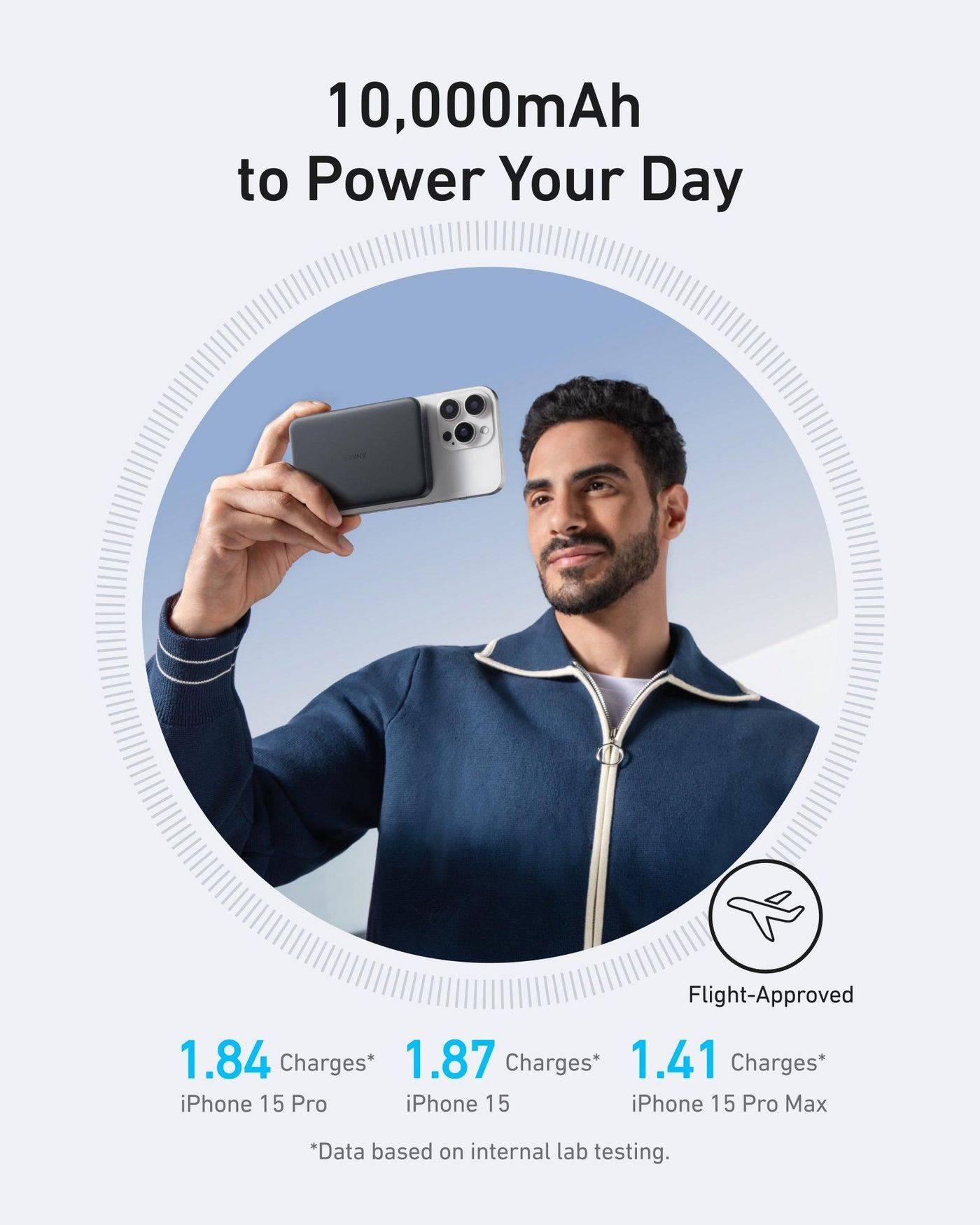Anker MagGo Induktive Powerbank 10.000 mAh, 30W, Schwarz A1664H11-3