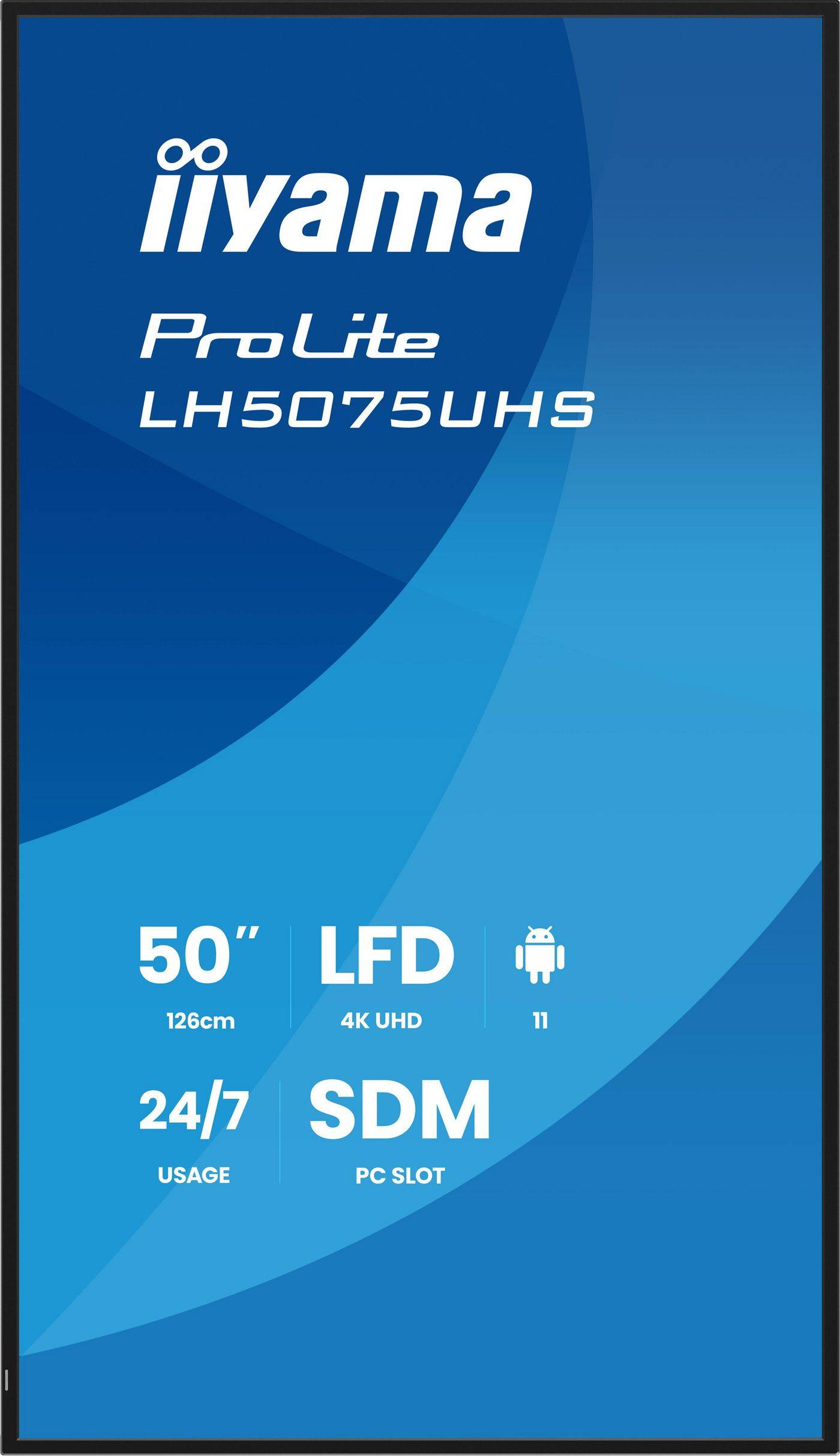 iiyama ProLite 127 cm 50 Zoll Diagonalklasse LCD-Display mit LED-Hintergrundbeleuchtung Digital Signage integrierter-3