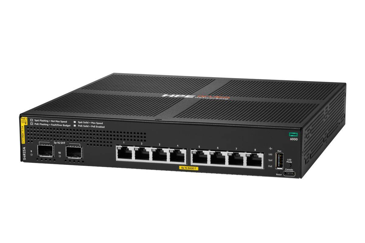 HPE ANW 6000 8G CL4 2F 67W Sw EU en Netzwerk & Smart Home Switch - CLI verwaltet-1