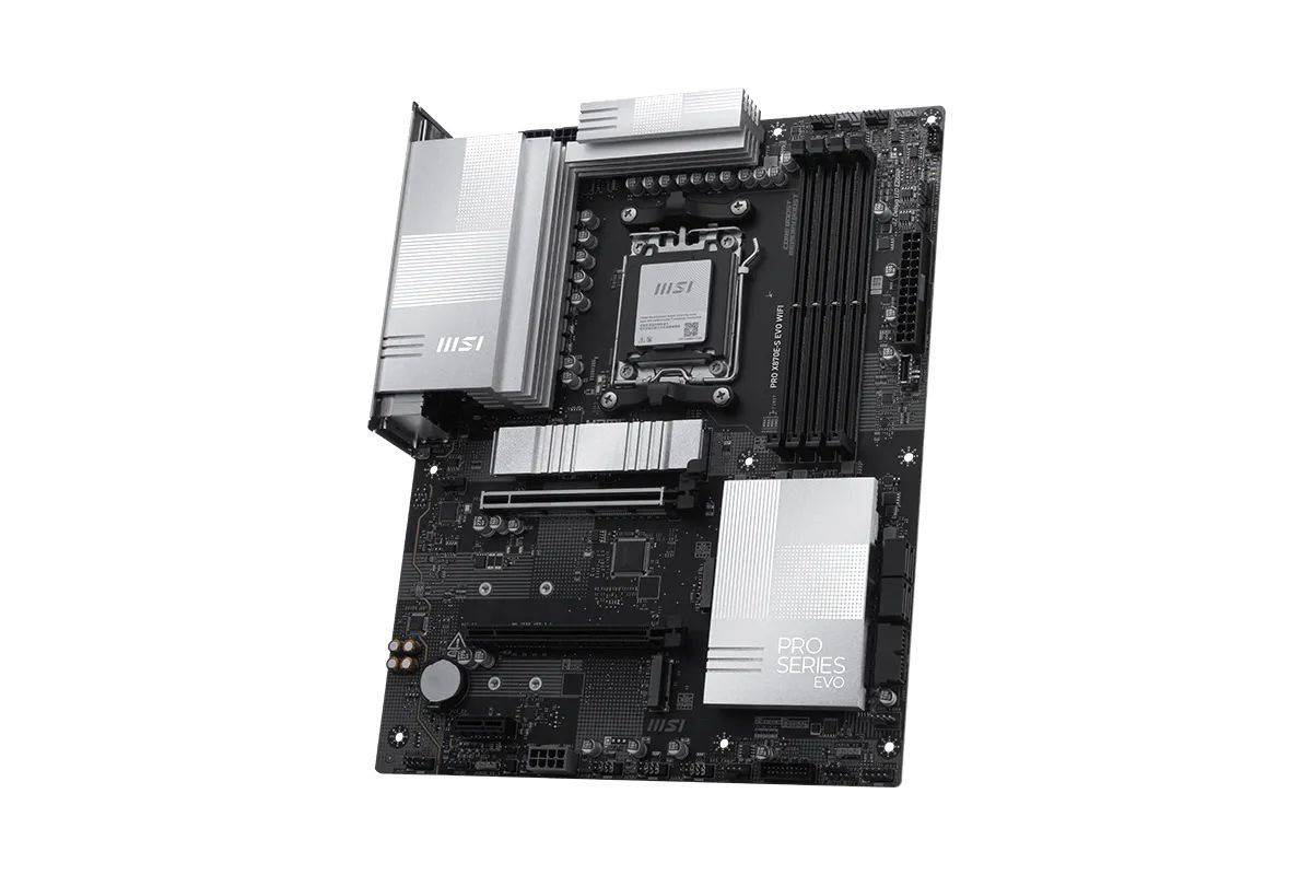 MSI PRO X870E-S EVO WIFI - Motherboard - ATX - Socket AM5 - AMD X870E Chipsatz - USB-C 3.2 Gen 2x2, USB-C 3.2 Gen2, USB-1