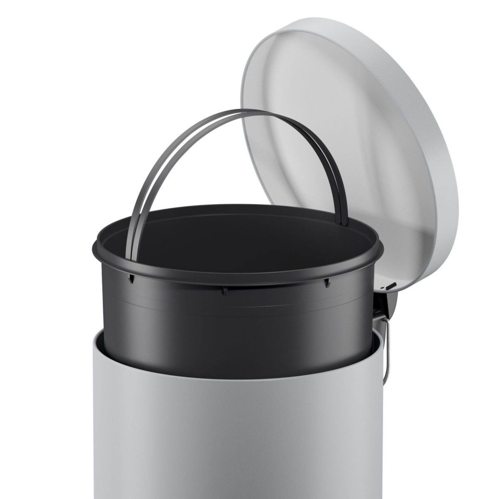 Tretabfallsammler Selekta 30l D290xH640mm Stahlbl.grau HAILO-2