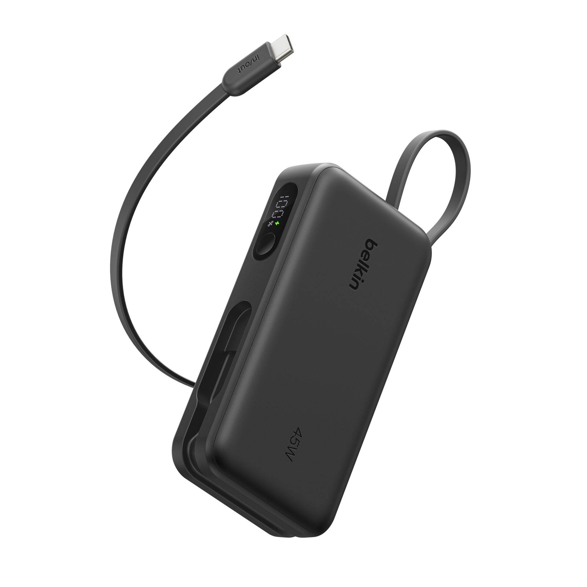 UltraCharge - Powerbank - with integrated cable and display - 10000 mAh - 45 wat-0
