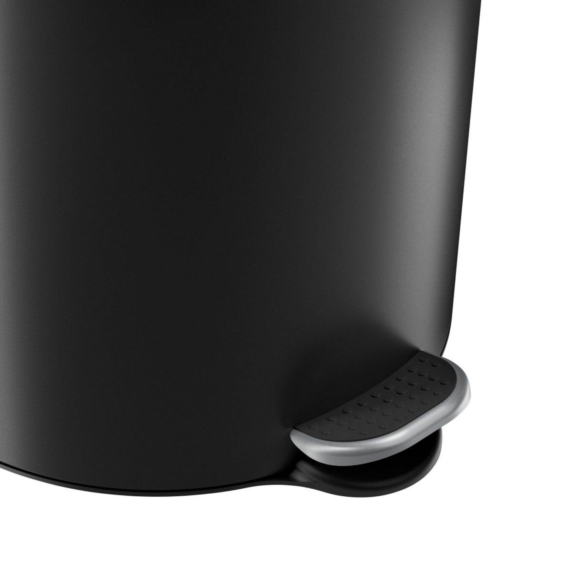 Tretabfallsammler Selekta 30l D290xH640mm Stahlbl.schwarz HAILO-1