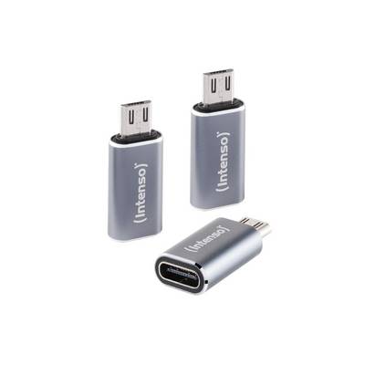 Intenso 3-pack Usb Adapter Usb-C -> Usb-Micro C480M Aluminiu - Adapter - Digital/Daten-0