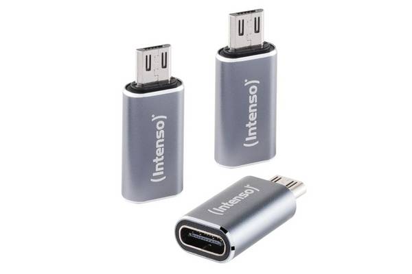 Intenso 3-pack Usb Adapter Usb-C -> Usb-Micro C480M Aluminiu - Adapter - Digital/Daten