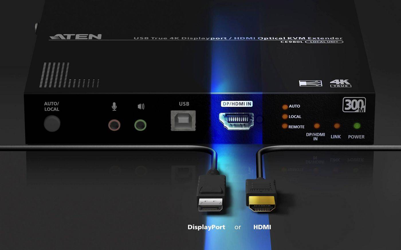 ATEN CE980 USB True 4K DisplayPort/HDMI Optical KVM Extender Signalsteuerung KVM-5