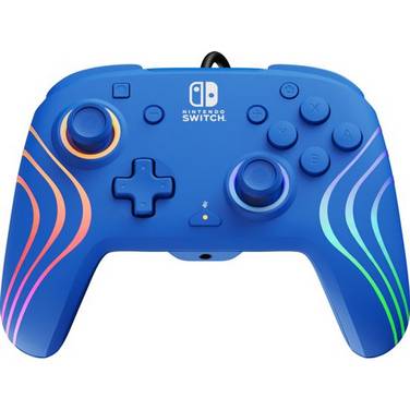 PDP Afterglow Wave Blau USB Gamepad Analog / Digital Nintendo Switch, Nintendo Switch OLED
