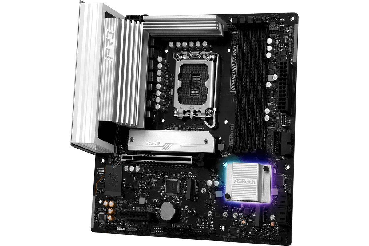 ASRock B860M Pro RS Wifi 1851 mATX HDMI/DP DDR5 Multimedia-Technik Mainboards INTEL-4