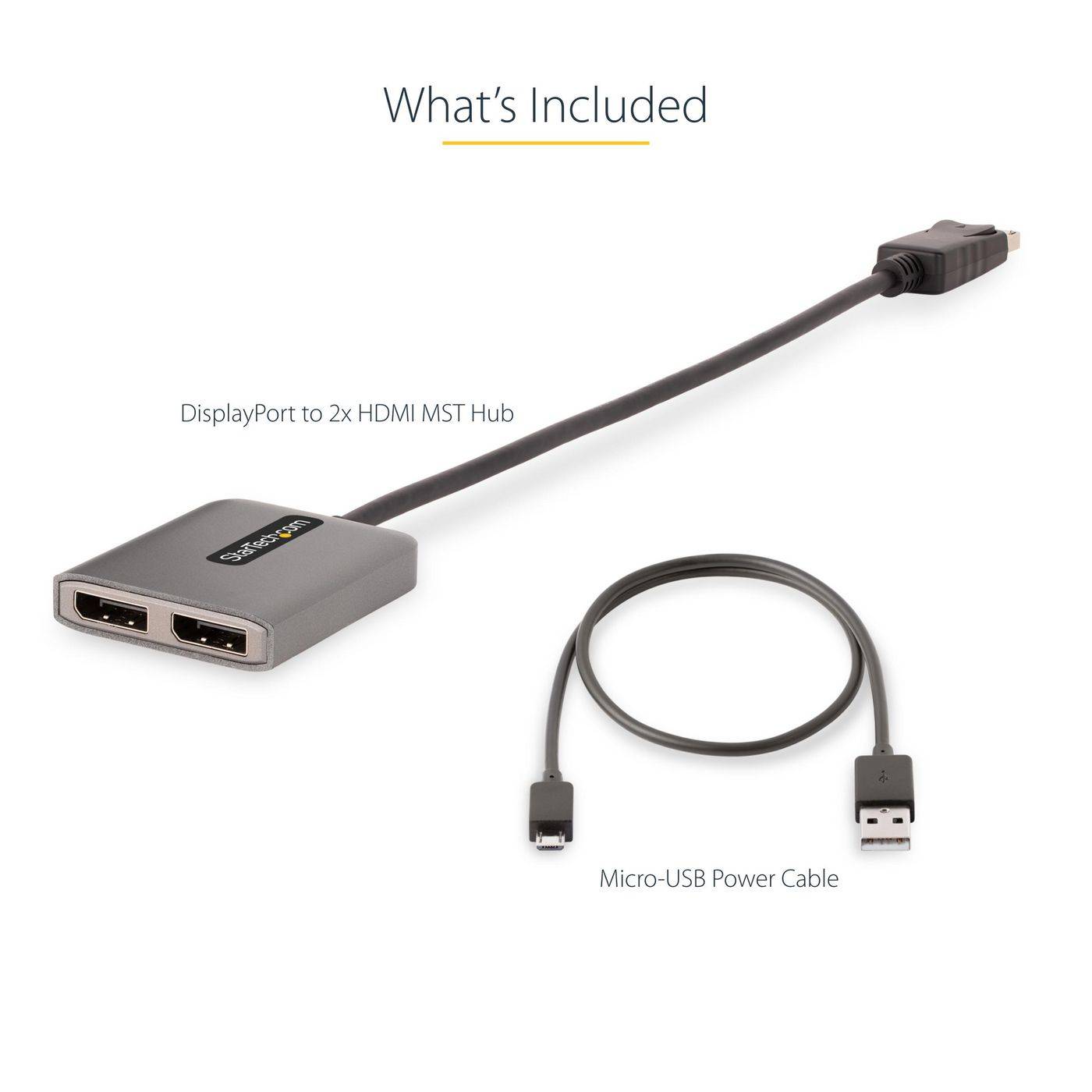 StarTech.com DP to Dual HDMI MST HUB, Dual HDMI 4K 60Hz, DisplayPort Multi Monitor Adapter with 1ft (30cm)-6