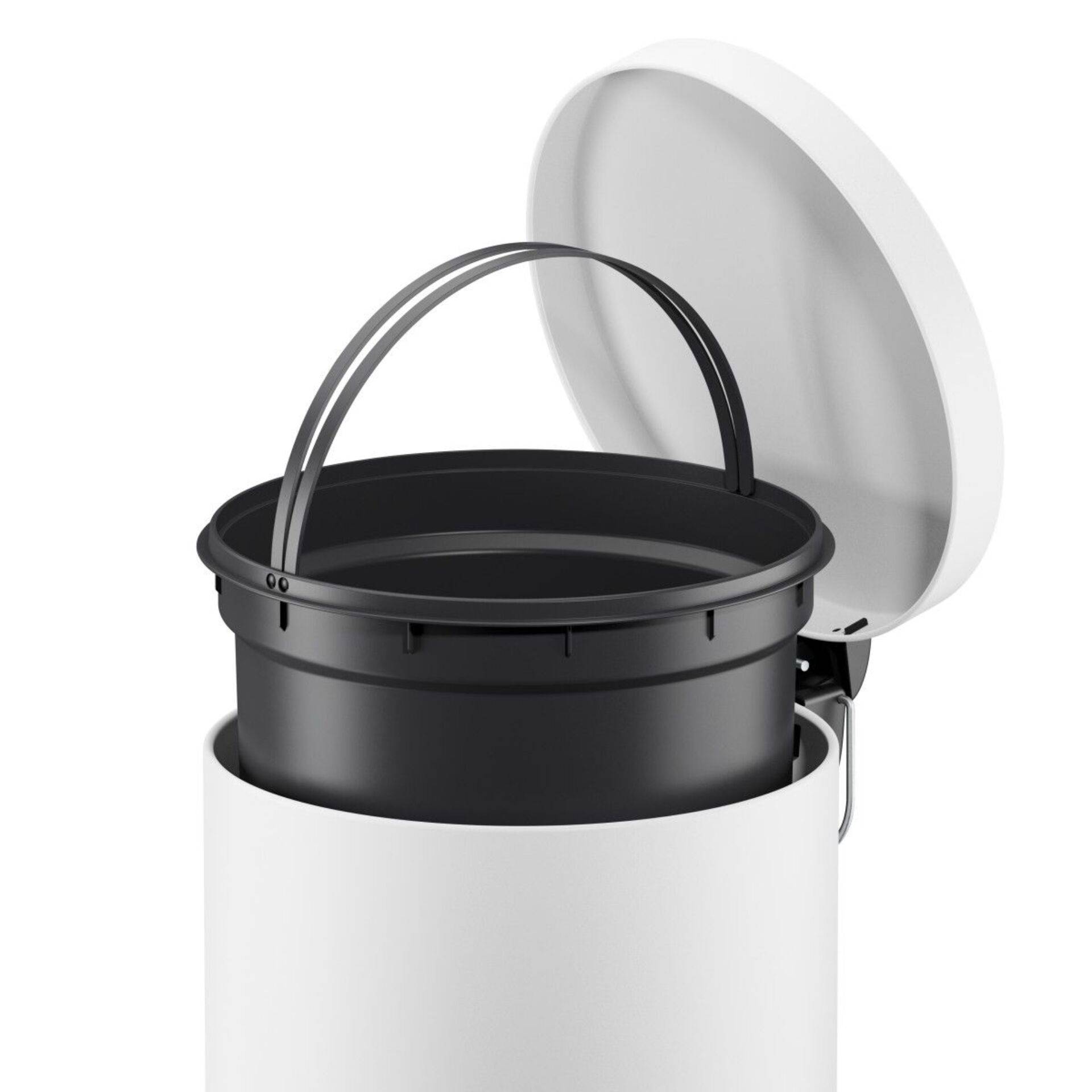Tretabfallsammler Selekta 20l D290xH435mm Stahlbl.weiß HAILO-2