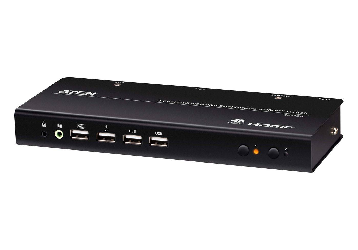 ATEN CS742H 2-Port USB 4K HDMI Dual Display KVMP Switch-0