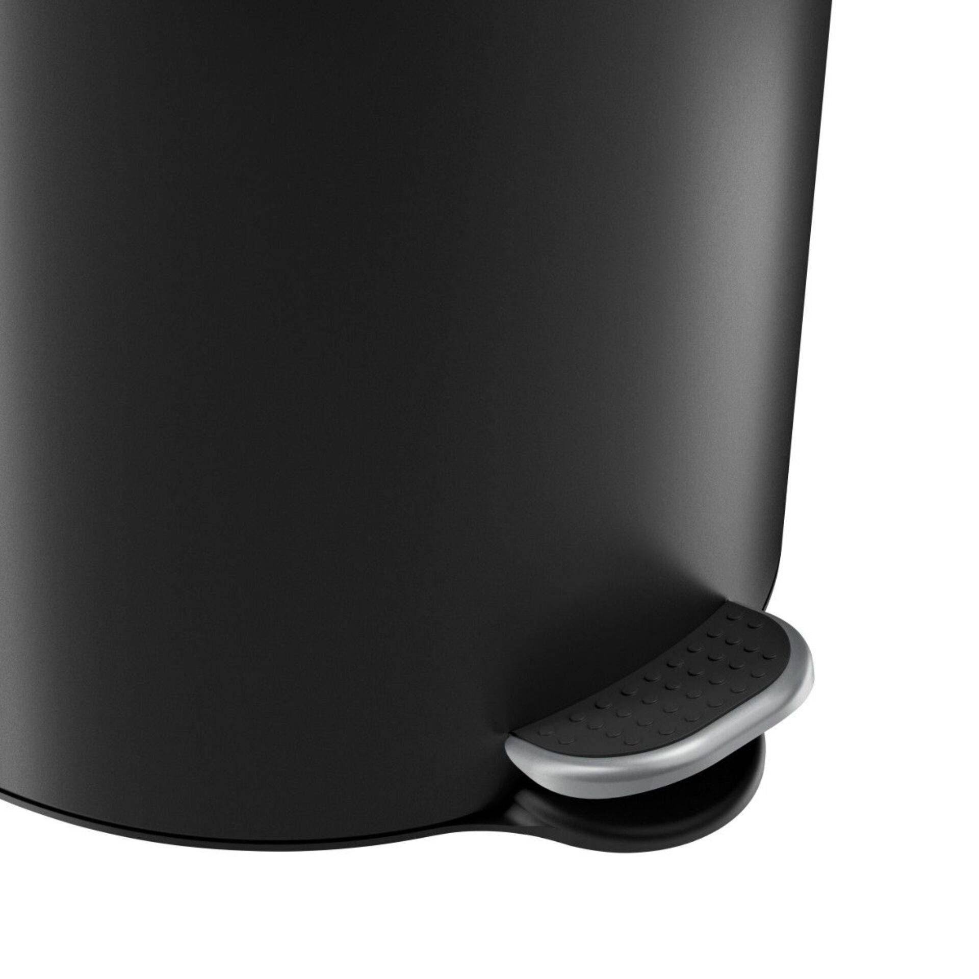 Tretabfallsammler Selekta 20l D290xH435mm Stahlbl.schwarz HAILO-1