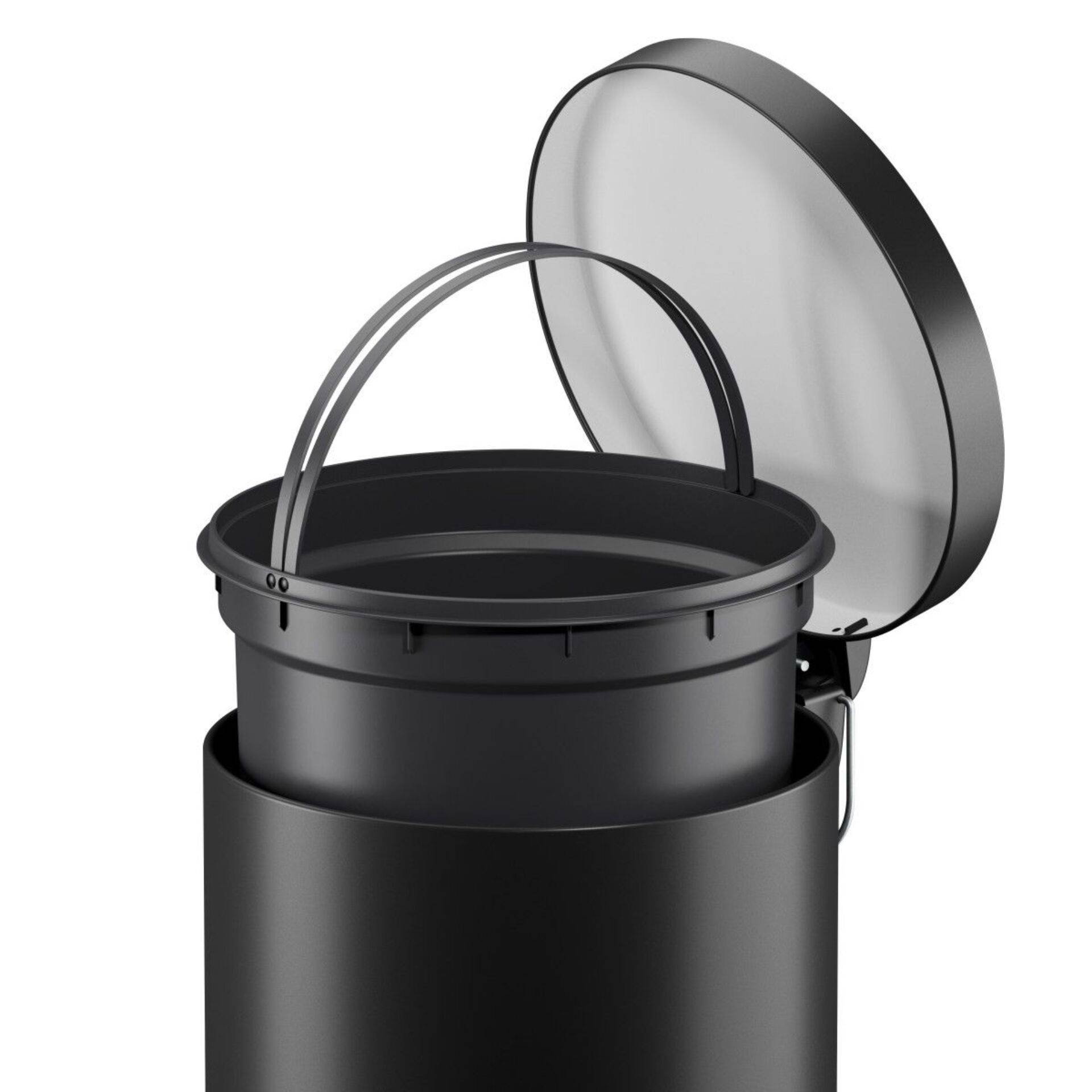 Tretabfallsammler Selekta 20l D290xH435mm Stahlbl.schwarz HAILO-2