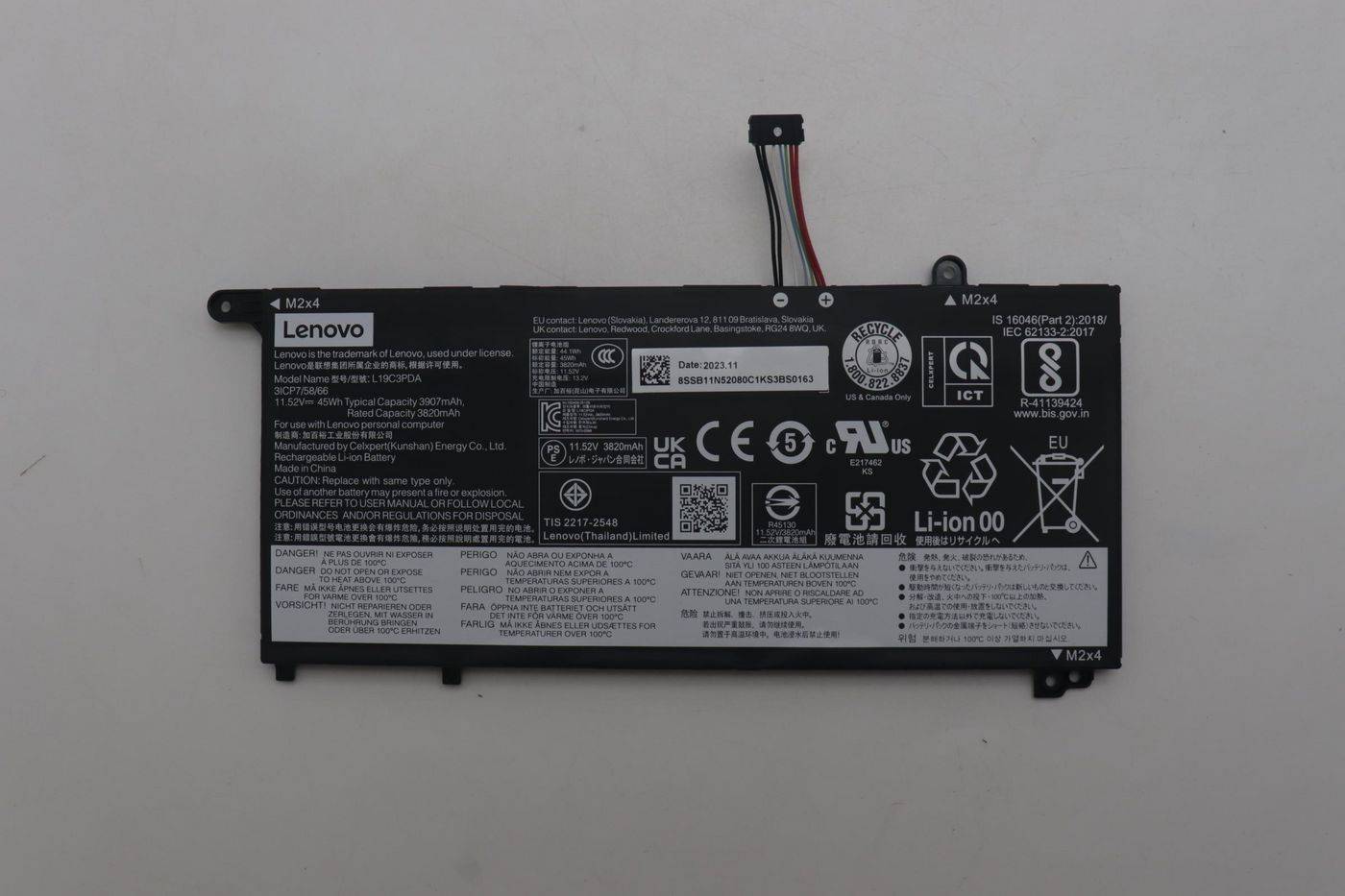 LENOVO - 5B11N52076 Akku 45Wh Original 3 Zellen - Akku - 3.907 mAh-0