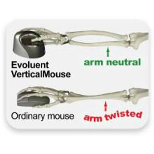 Evoluent Vertical Mouse4 Small Right Right Hand Mouse USB-6