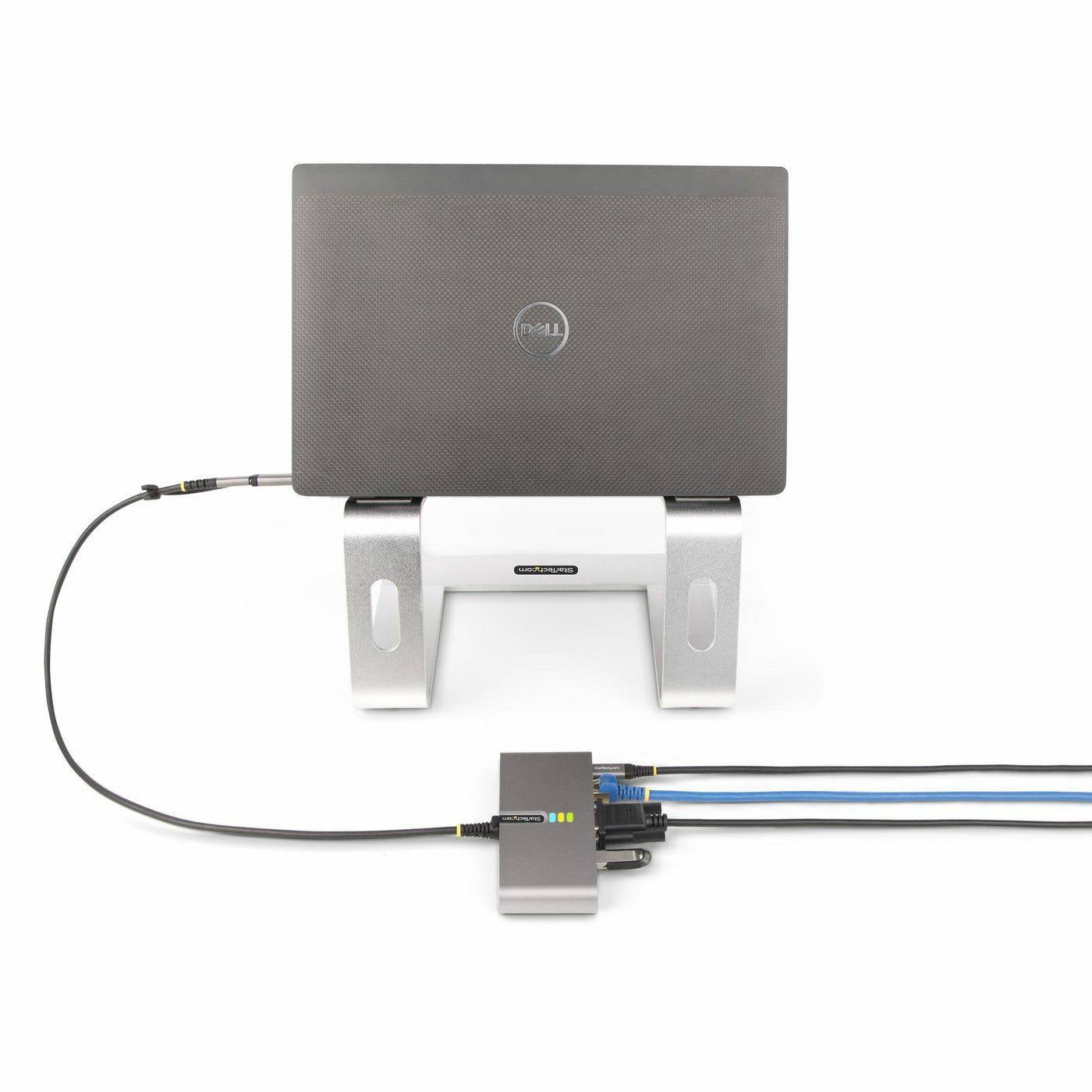StarTech.com 2-Port USB-C/USB-A Hub with GbE and RS232 Serial, 2x USB-A-5