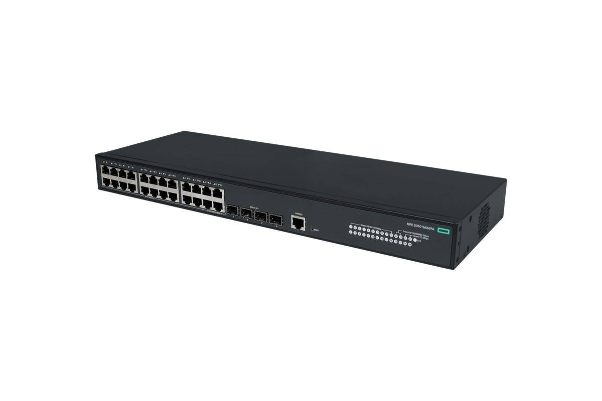 HPE Networking Comware 5050EI 20p 10/100/1000BASE-T 4P Smart Rate 1/2.5GbE 4p SFP 1G/2.5G AC Switch - Switch - L3 - mana-1