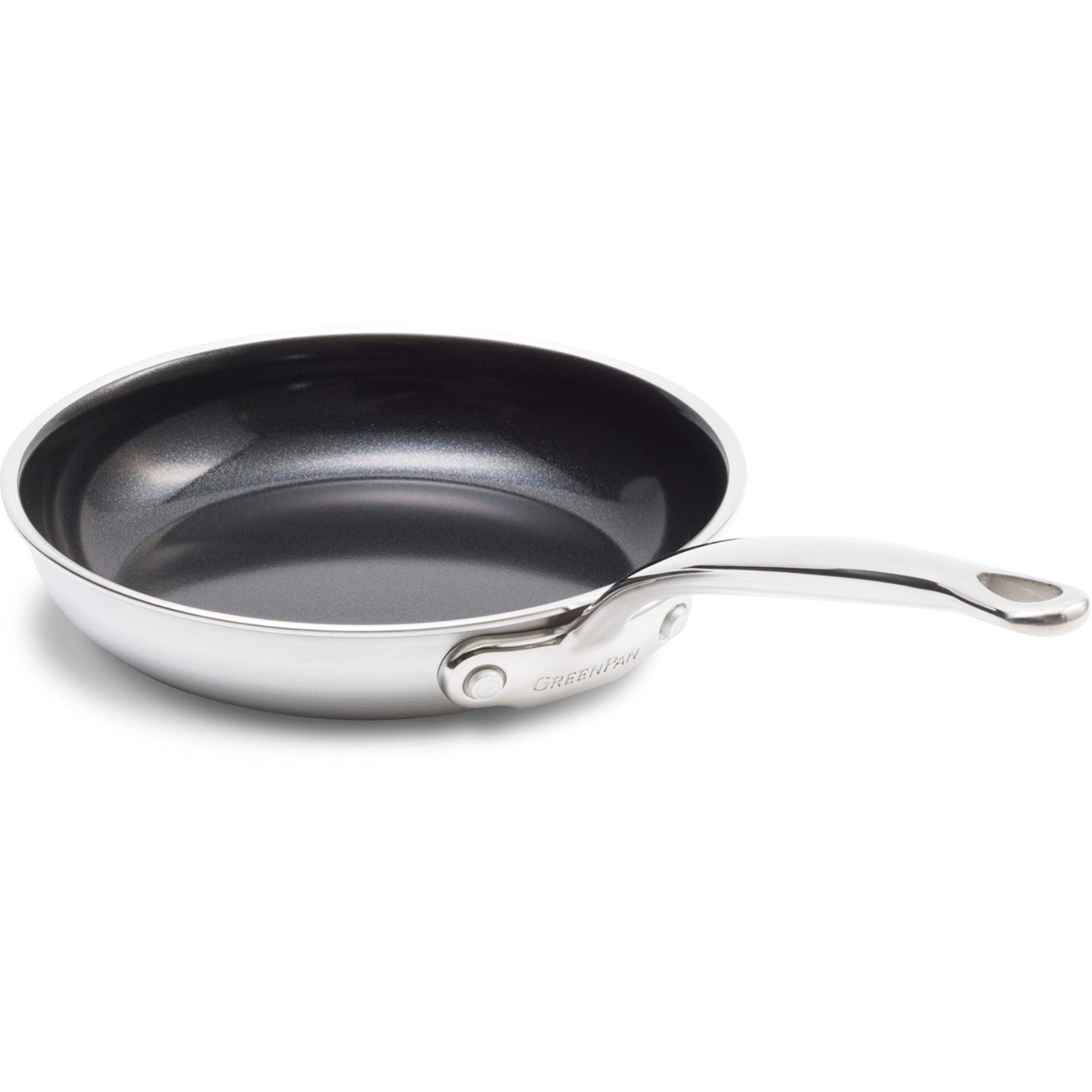 GreenPan Premiere, Rund, Allzweckpfanne, Silber, Edelstahl, 220 °C, Edelstahl-0