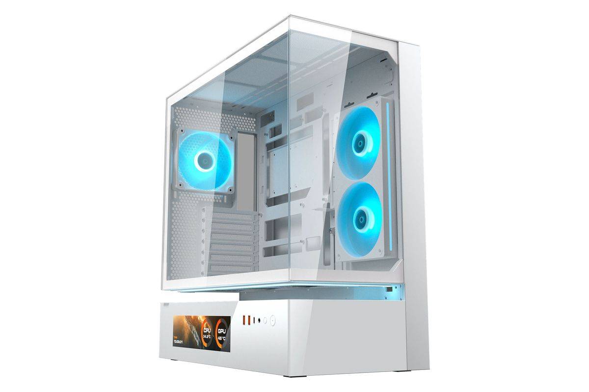 Cougar Gehäuse Midi-Tower CFV235 Vision ARGB Glas Weiß - Midi/Minitower - ATX-0