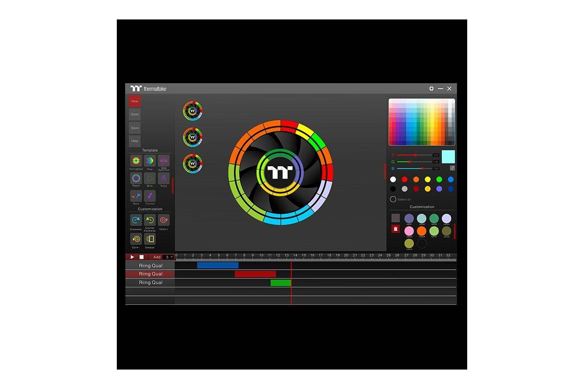 Thermaltake Riing 12 RGB Fan TT Premium Edition - Gehäuselüfter - 120 mm (Packung mit 3)-5