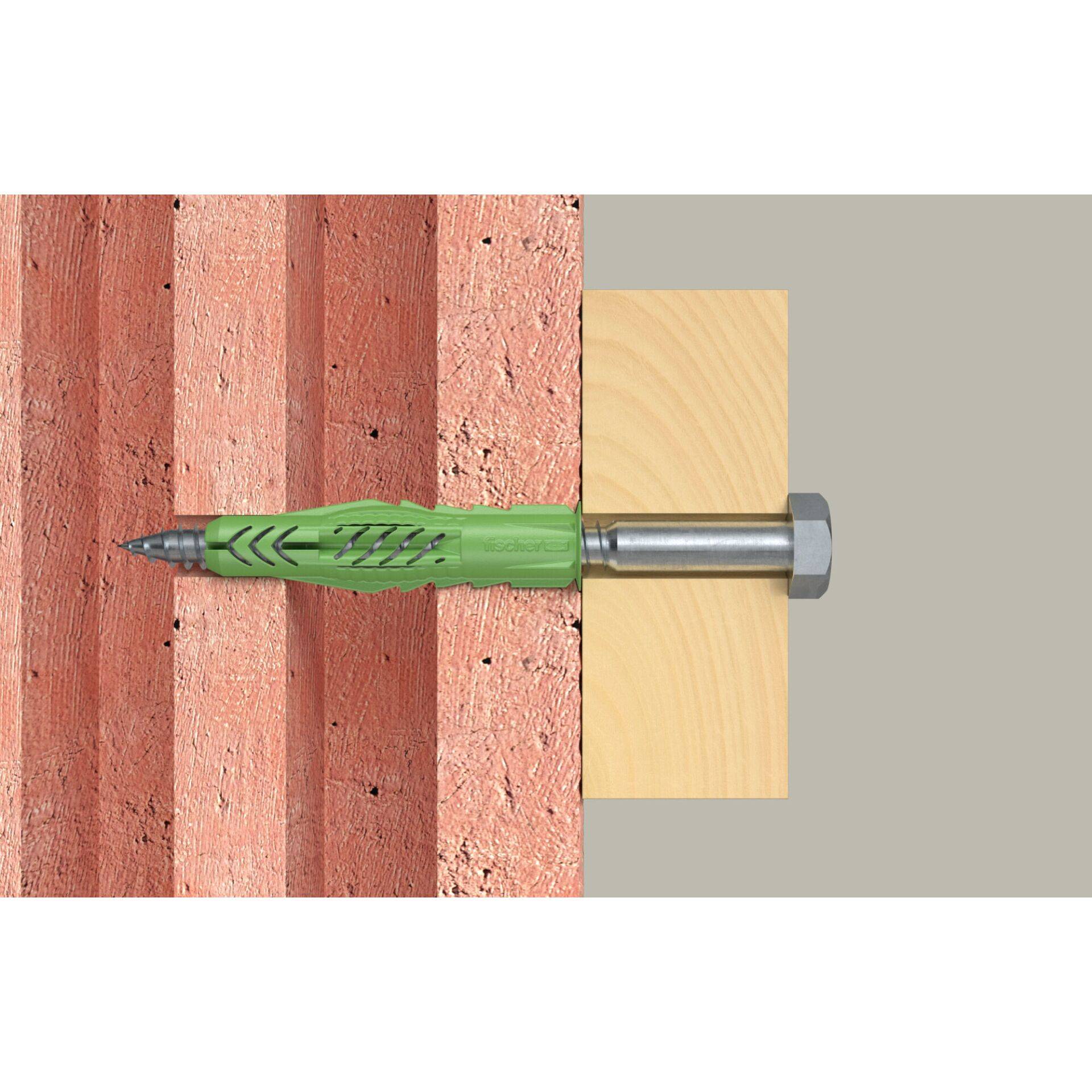 fischer 518887, Nylon, Kunststoff, Grün, 60 mm, 1 cm, 7,5 cm, 6 mm-3