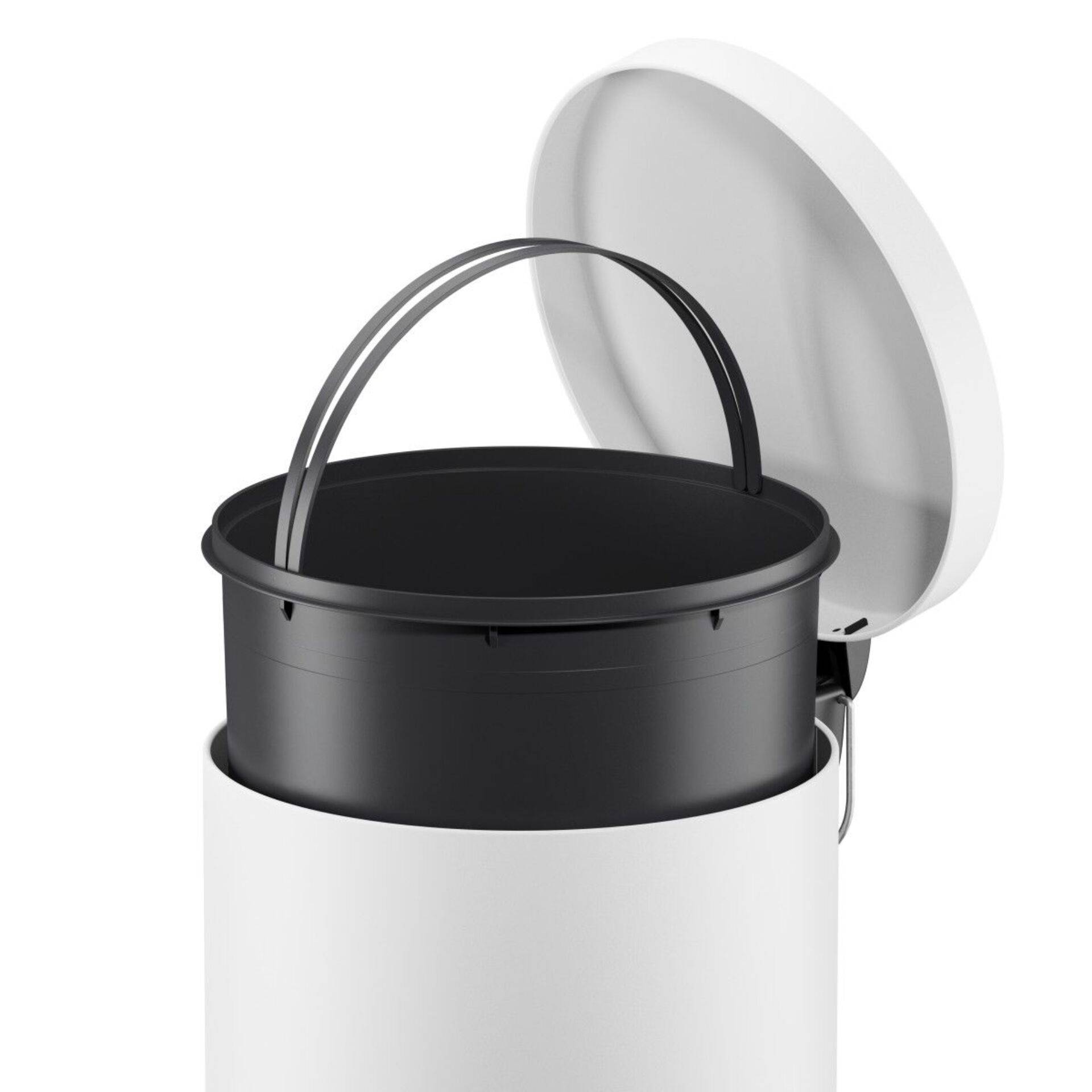 Tretabfallsammler Selekta 30l D290xH640mm Stahlbl.weiß HAILO-2