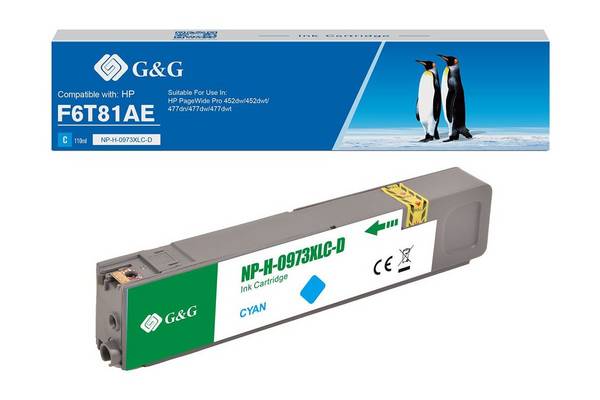 G&G | Ninestar Tintenpatrone kompatibel HP 973X/F6T81AE XL-Cyan - Kompatibel - Tintenpatrone