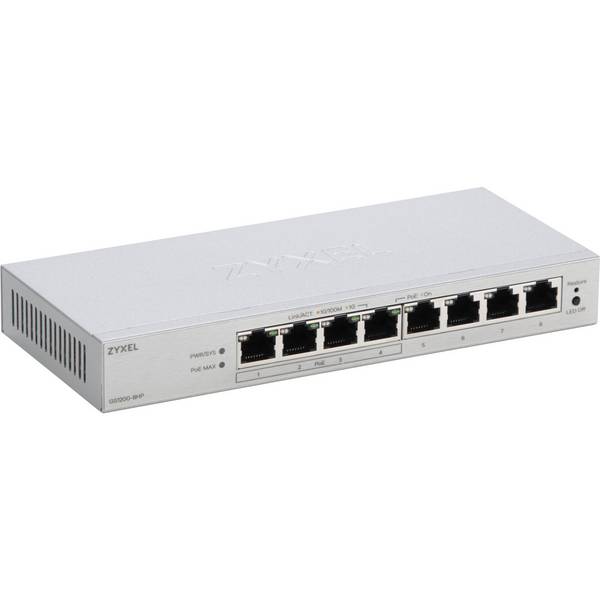 ZyXEL GS1200v3 Series GS1200-8HPv3 - Switch - managed - 8 x 10/100/1000 (4 PoE+)