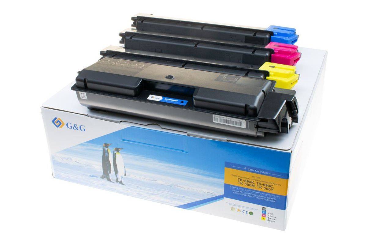 G&G Toner ersetzen Kyocera TK-590K/C/M/Y 4 Stück Multimedia-Technik-0