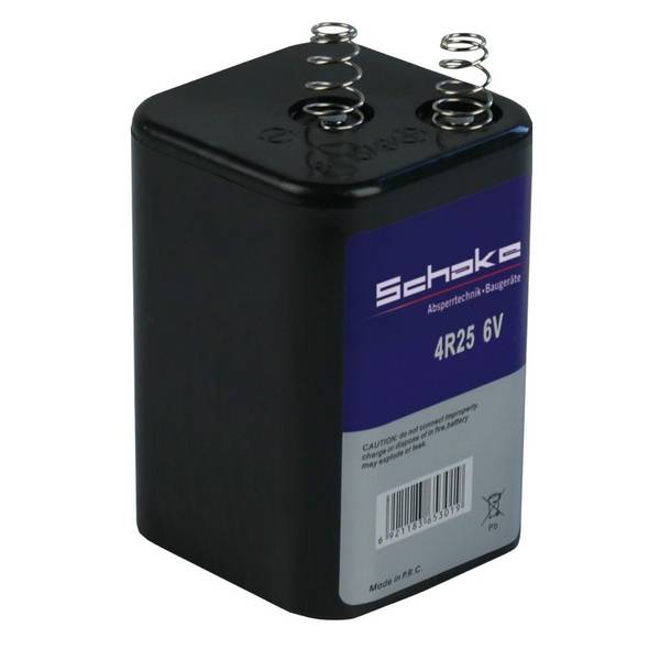 Blockbatterie 6V / 7AH 4R25, für Warn- und Bakenleuchten