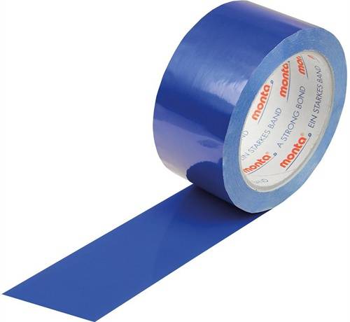 Klebeband monta 250F Breite 50mm Länge 66m Stärke 57µ PVC blau leise MONTA-0