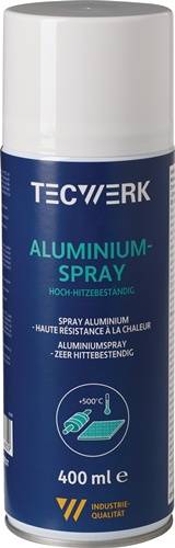 2000354076 Aluminiumspray b.+500GradC hellsilber,glänzend 400ml Spraydose TECWERK-0