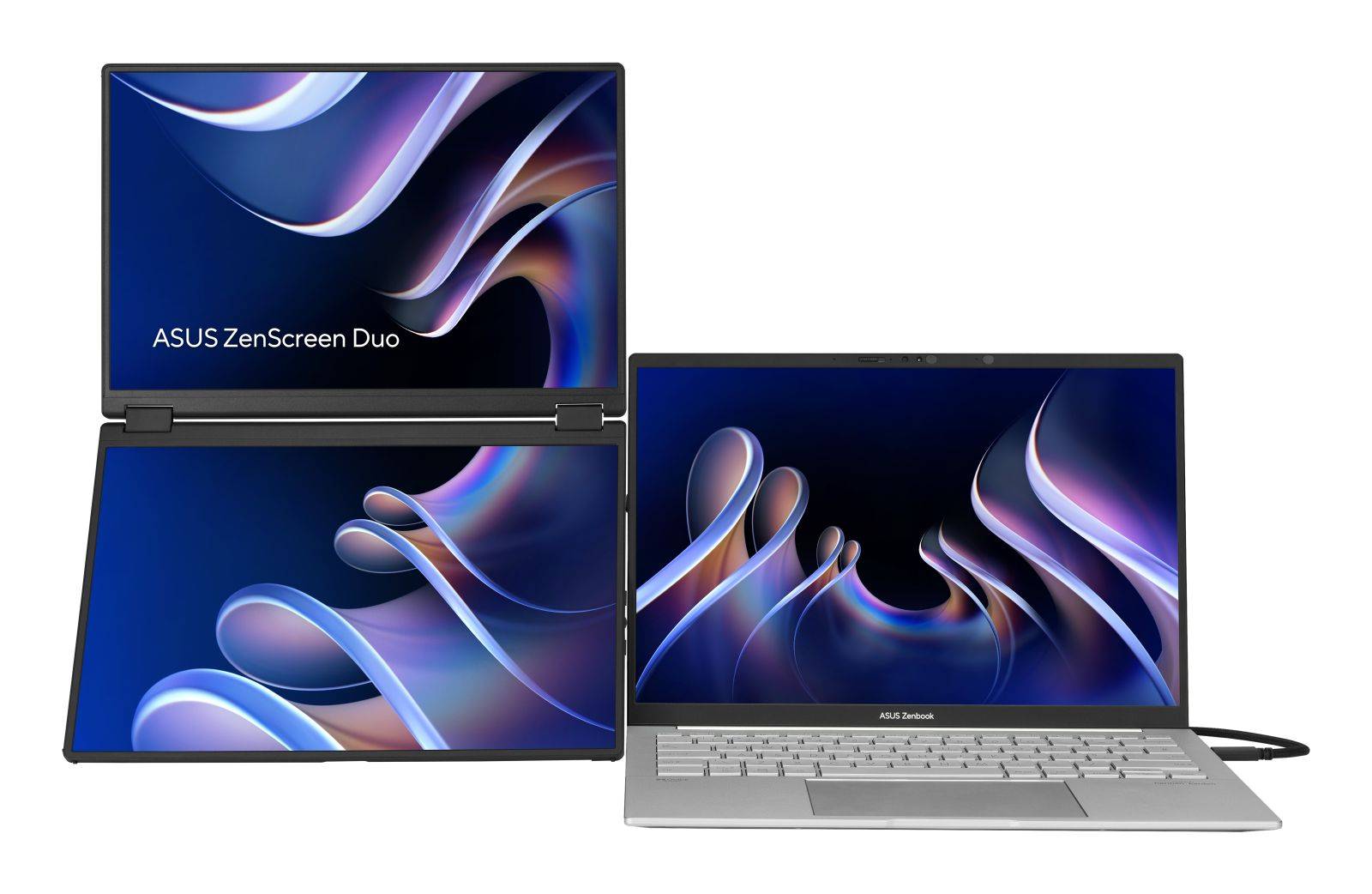 ASUS ZenScreen Duo MB14FCD 360 Foldable Portable Monitors Dual 14inch 16 10 1920x1200 FHD-1