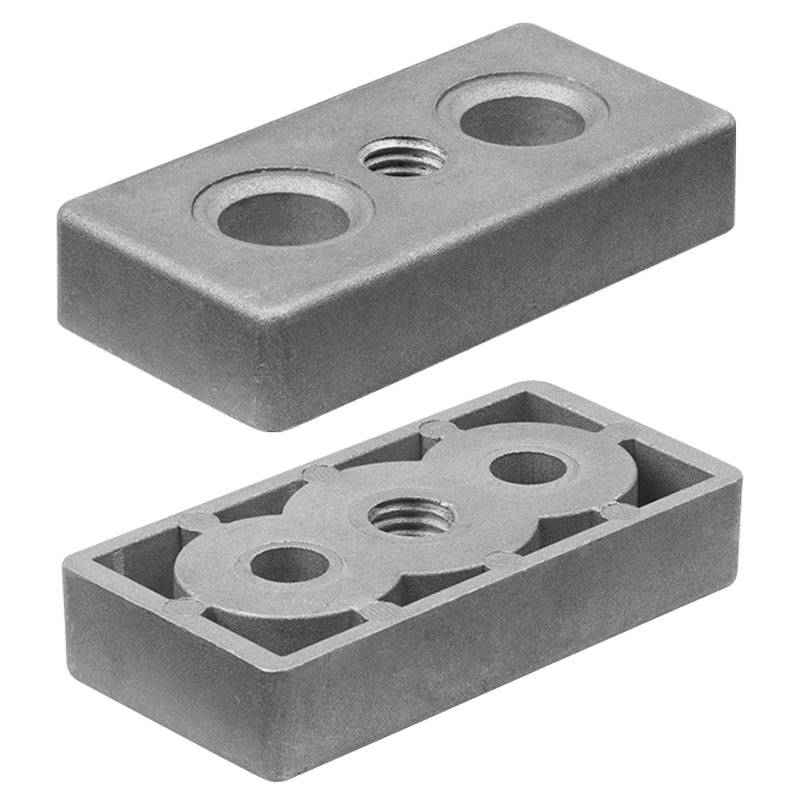 657.12-4040-M10-S Fußplatte schwarz 40x40 mm M10-0