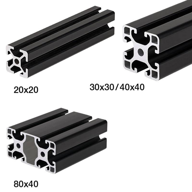657.2-3030-2 K-Profil 30x30mm 2m Leicht Schwarz-0