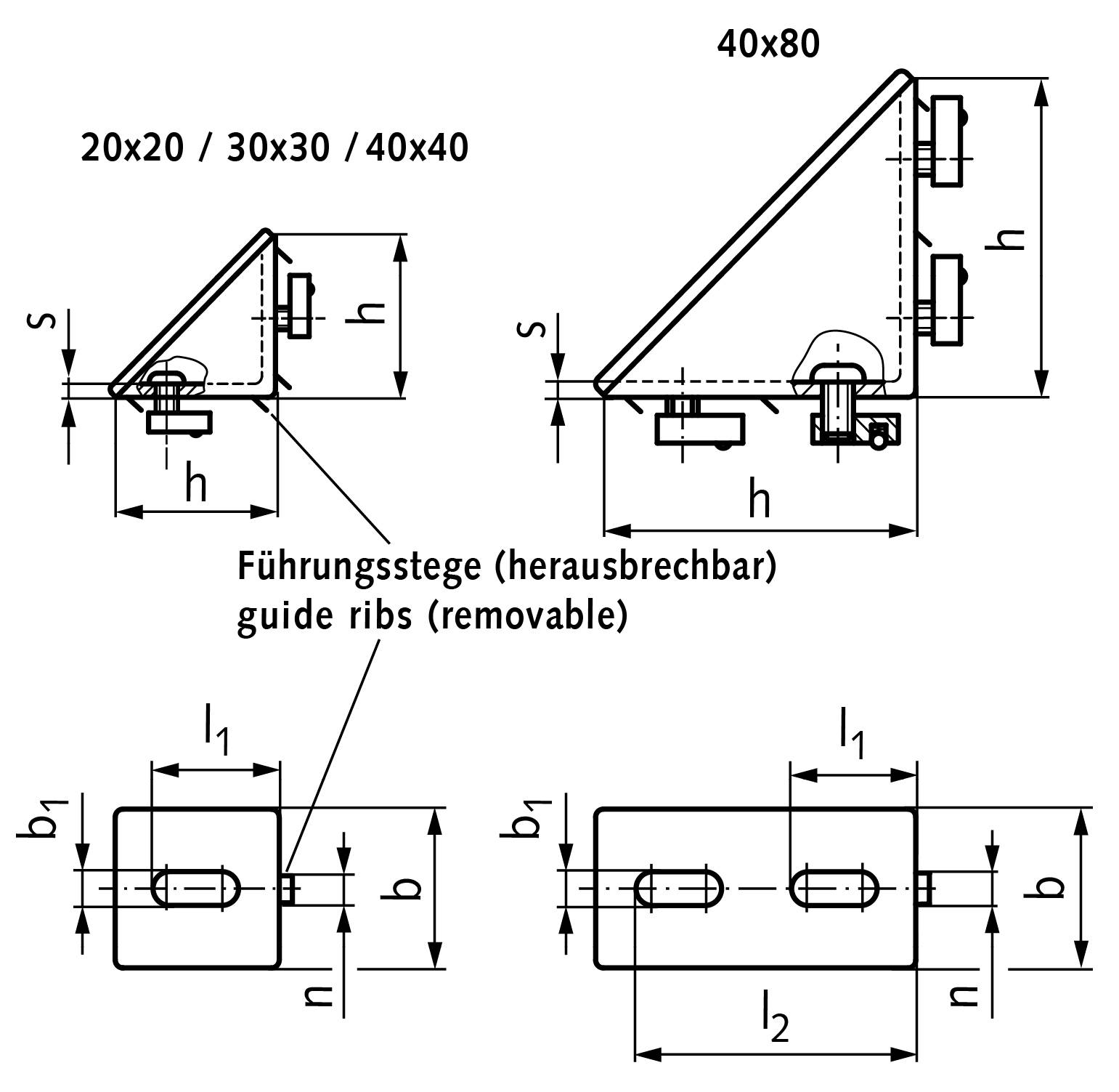 657.11-4040 Winkelkomplettsatz 40x40 mm-1
