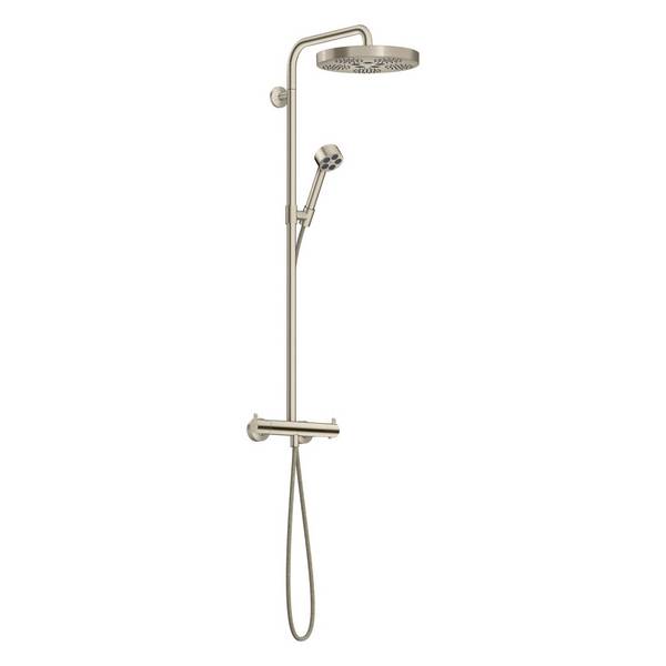 AXOR One Showerpipe mit Thermostat und Kopfbrause 280 1jet EcoSmart, Brushed Nickel